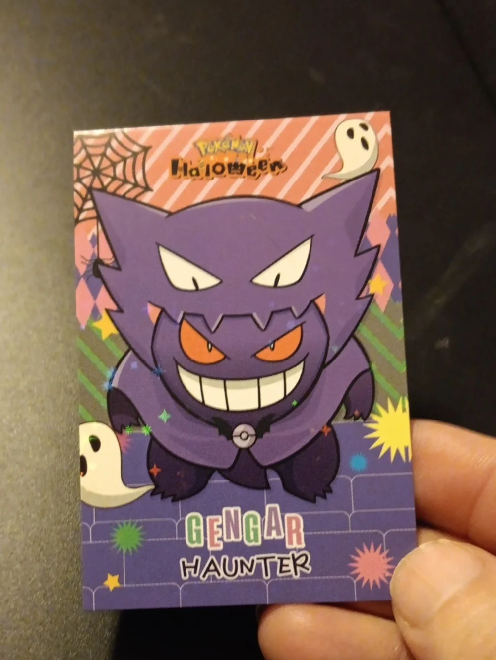 Pokemon Gengar Haunter Card – Purple, Orange, White